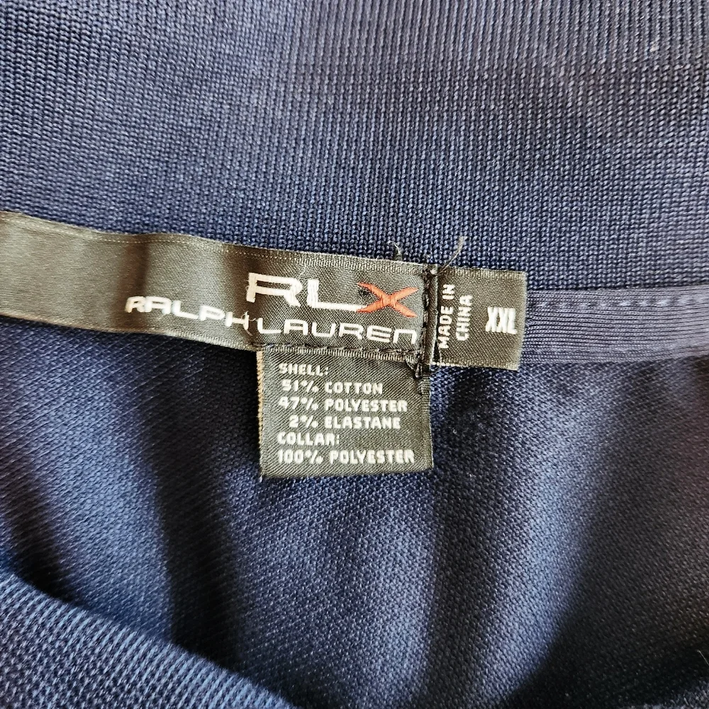 Ralph Lauren RLX Navy Blue Short Sleeve Collared Men's Polo Shirt Size XXL